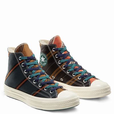 Converse Unisex Varsity Chuck 70 - Naisten Matalavartiset Tennarit - Vihreä/Oranssi